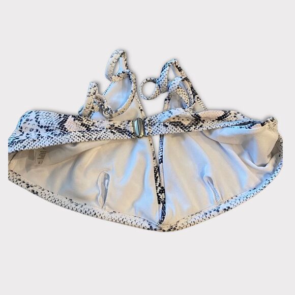 Snake skin print triangle bikini top - Picture 7 of 9